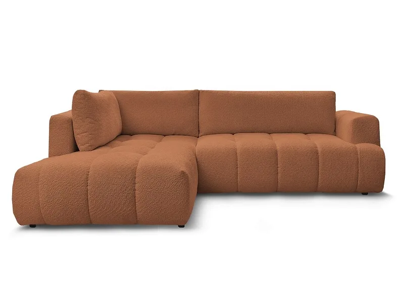Ecksofa BOBOCHIC FUJI Boucle-Stoff orange