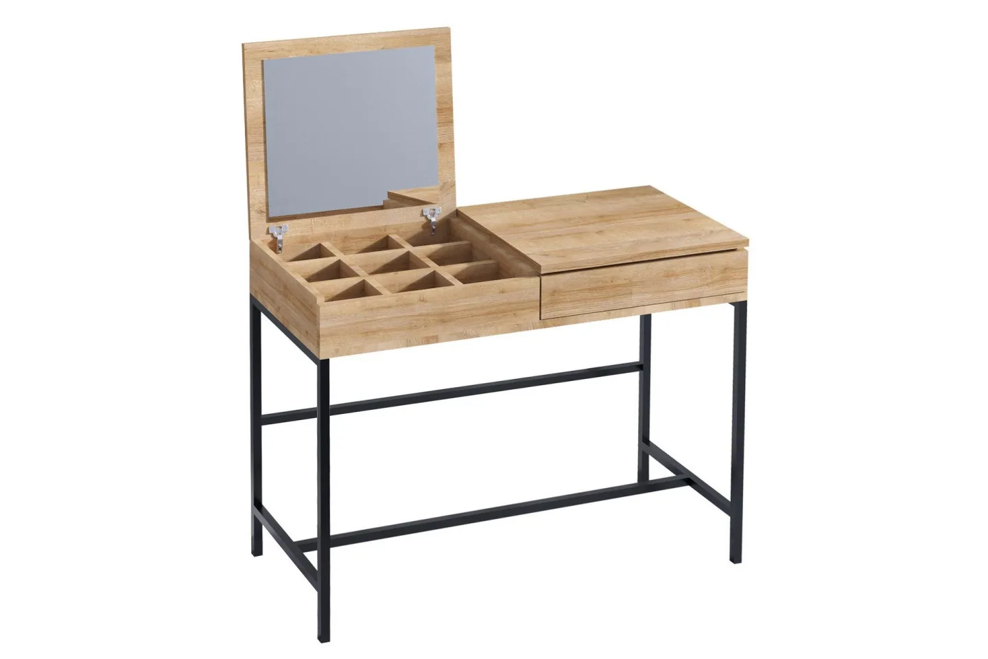 Sminkbord 45x100 cm - Natur/Svart