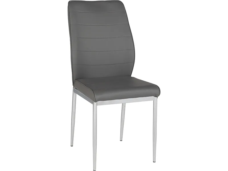 Stuhl LENNA Synthetisches Leder grau
