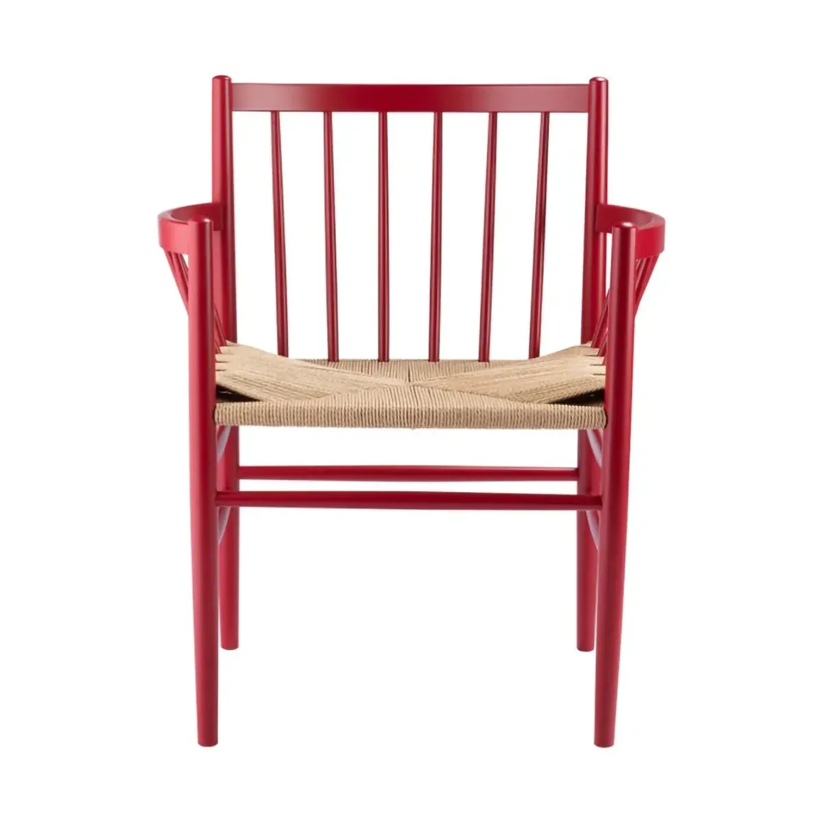FDB Møbler J81 Sessel Ruby red beech-paper cord