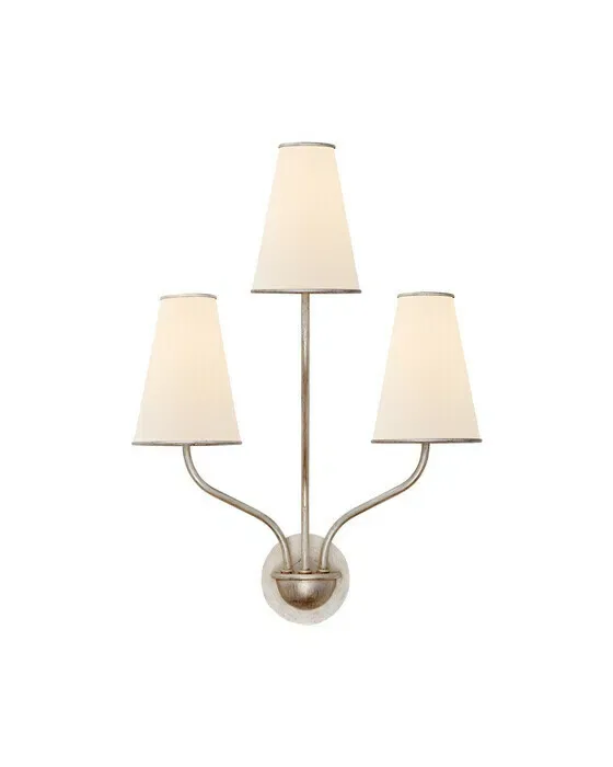 Montreuil Small Wall Sconce Burnished Silver Leaf