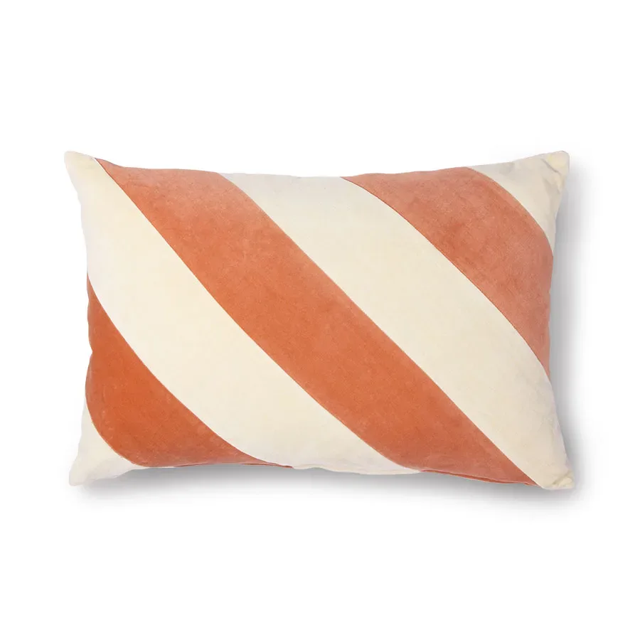 HKliving Kissen Gestreift 40x60 cm Pfirsich-creme