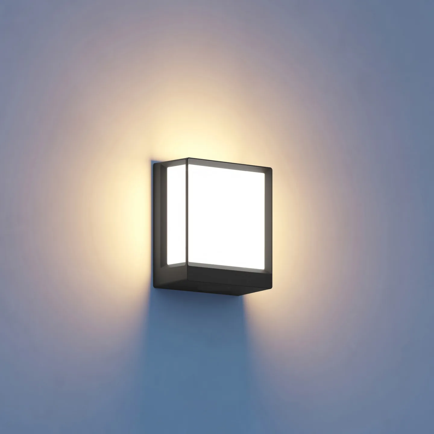 L 40 C LED-utendørs vegglampe, antrasitt, 3 000 K – STEINEL L 40 C Bluetooth - Balkong - Metall - Kantet