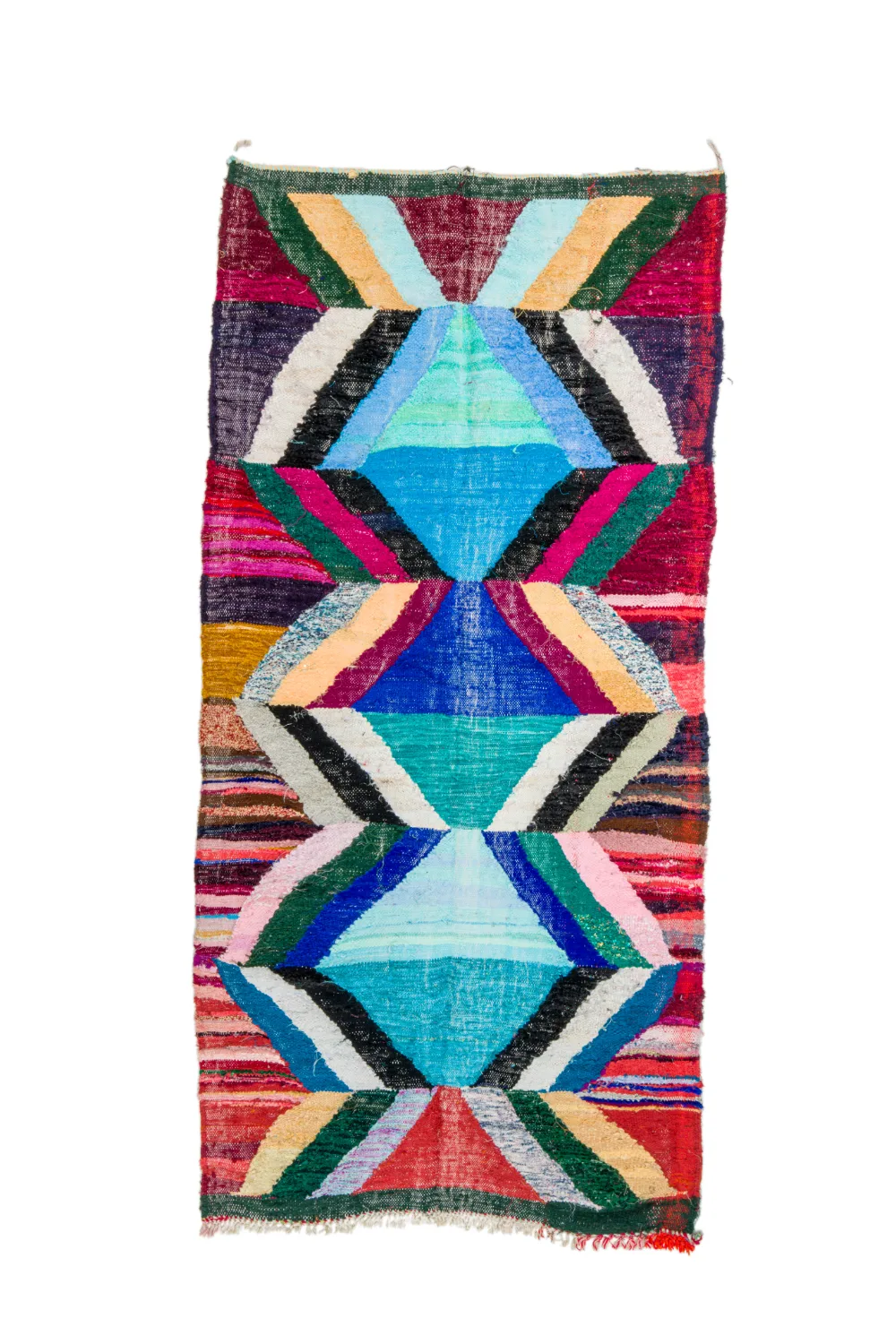 Marokkansk Boucherouite-teppe 135 x 275 cm (Størrelse: 135 x 275 cm)