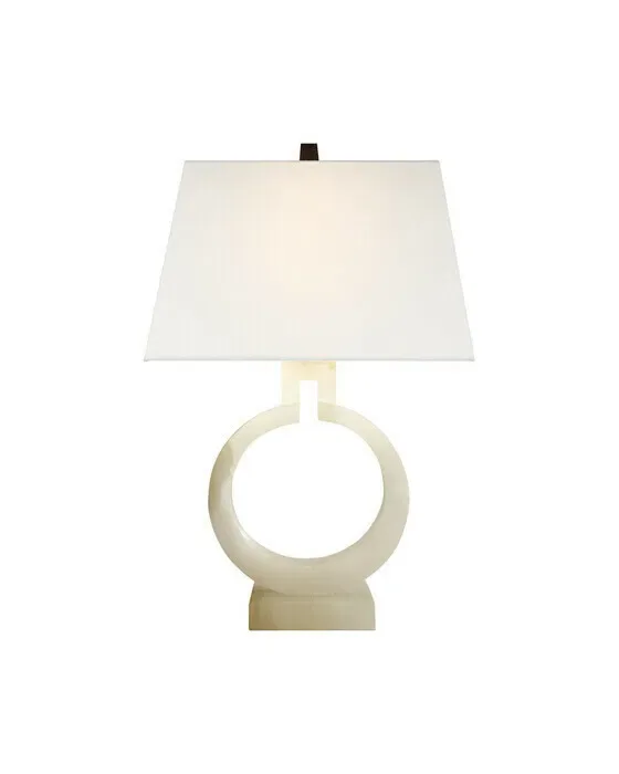 Ring Form bordlampe alabaster