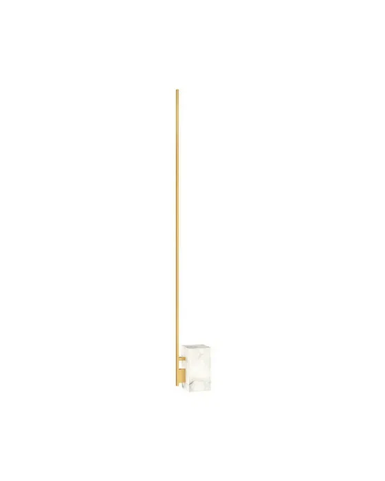 Klee 70" Floor Lamp Natural Brass/White