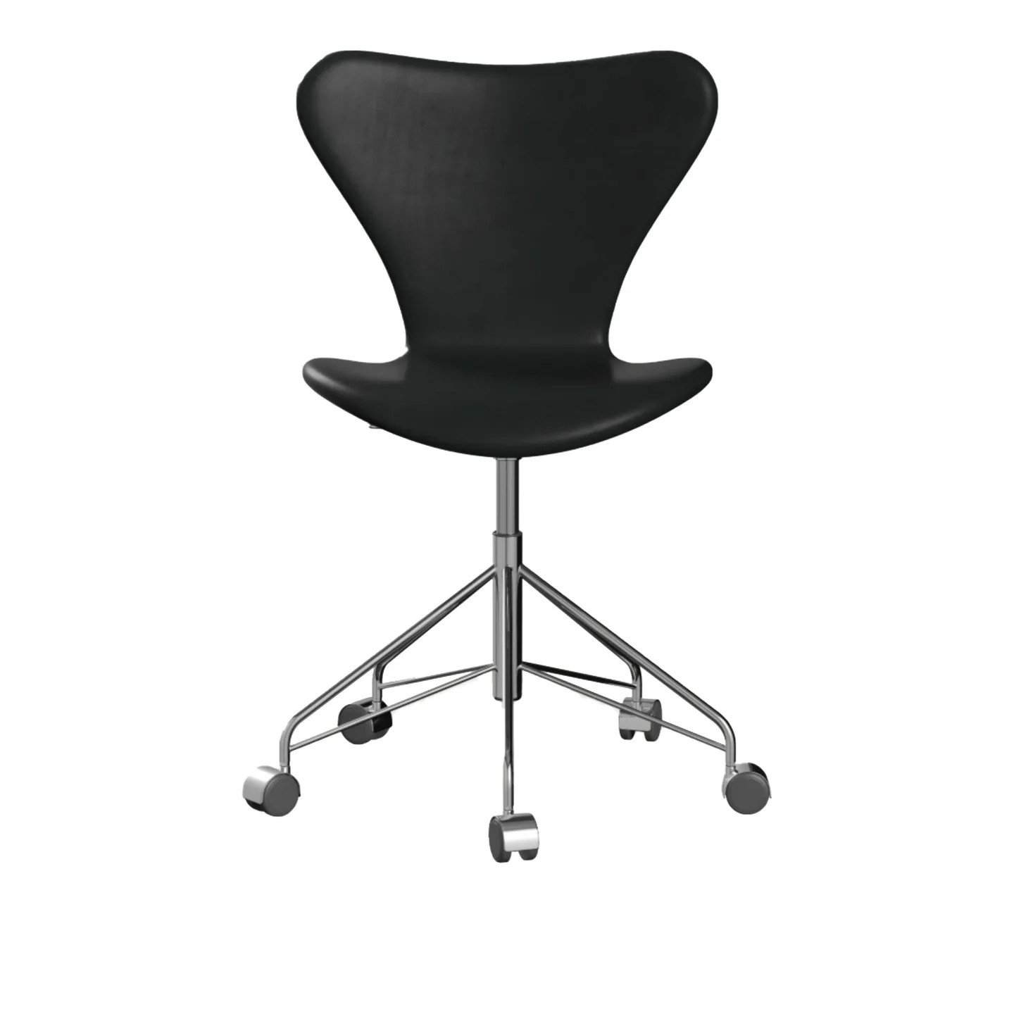 Fritz Hansen - 3117 Sjuan, Fully Upholstered, Base Chromed - Kontorsstolar - Arne Jacobsen