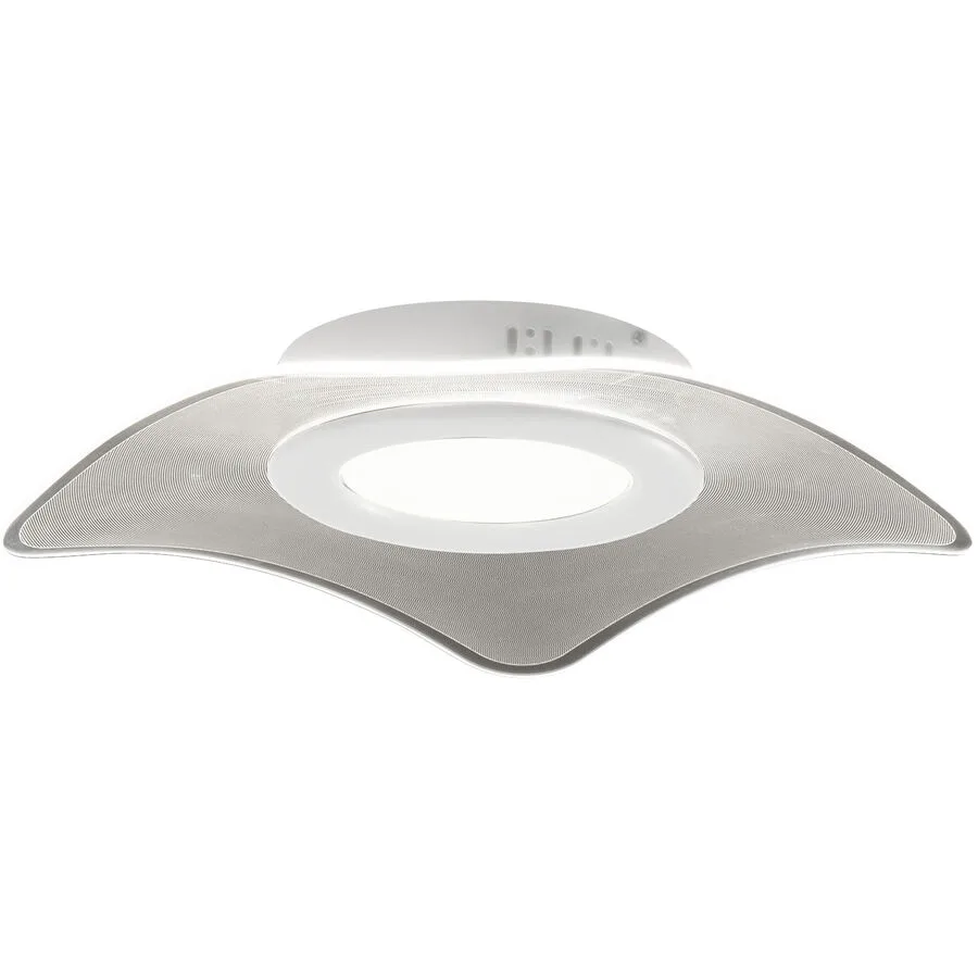 Deckenlampe Idrees Weiss 50 cm 0 cm - Material: Metall/Acryl - LED - Lichtfarbe: Warmweiss - LED Energiesparlampen