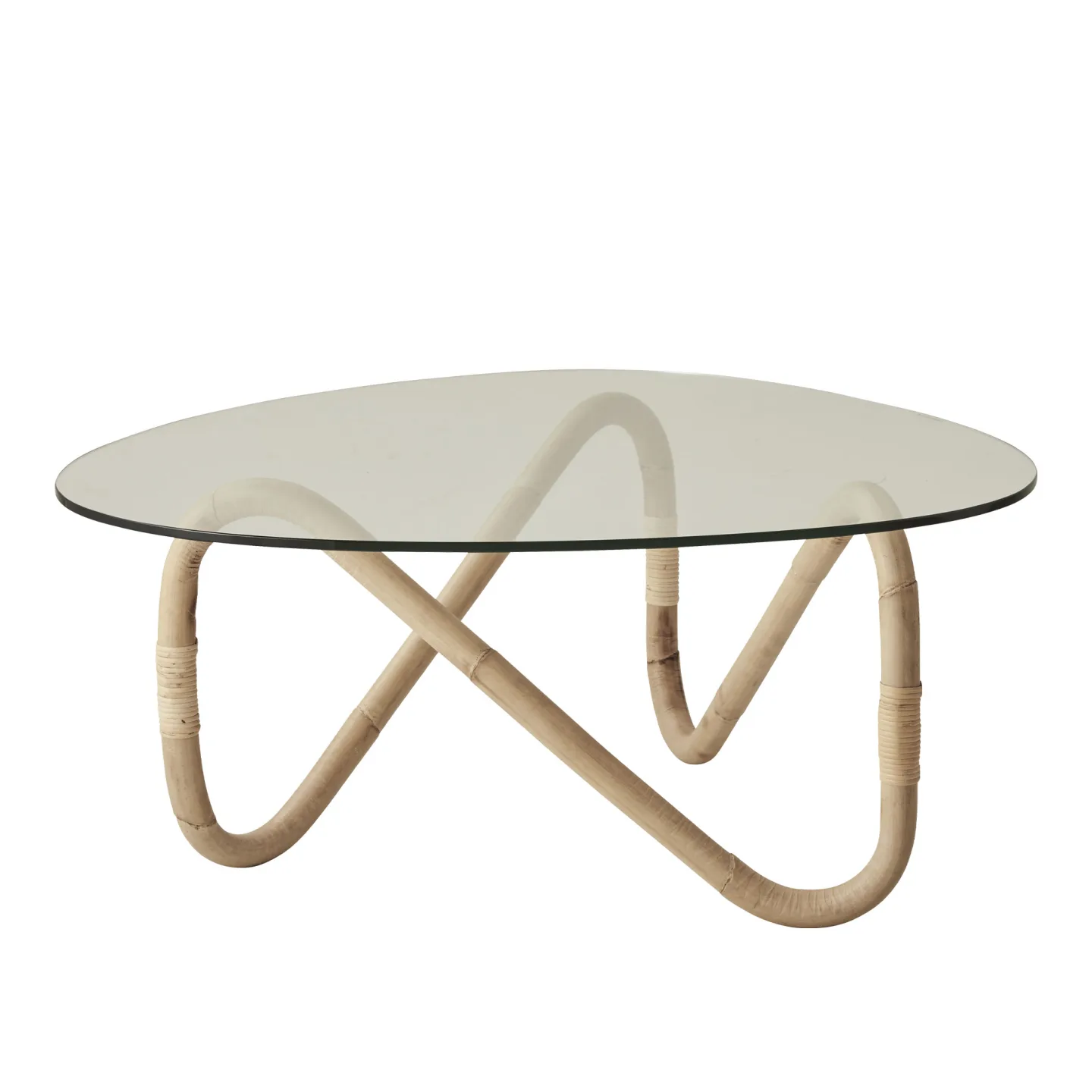 Cane-Line - Wave Soffbord - Soffbord utomhus - Beige - Glas/Metall