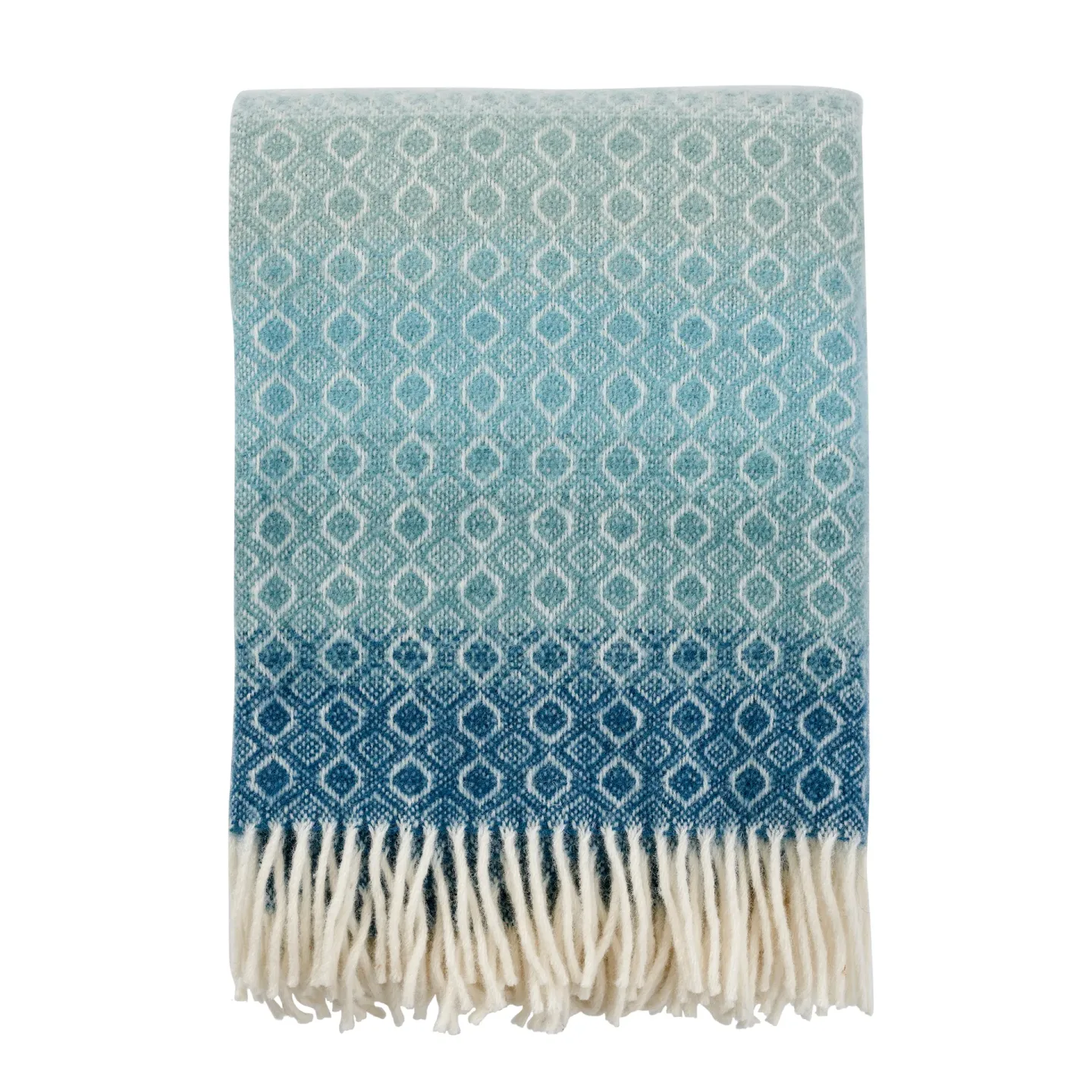 Klippan Yllefabrik Havanna ullpläd Aqua multi
