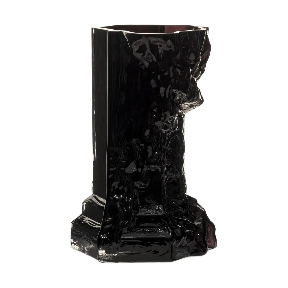 Kosta Boda Rocky Baroque Vase 25 cm Nachtschwarz
