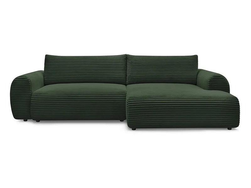 Ecksofa BOBOCHIC LUCIEN Cord-Stoff grün
