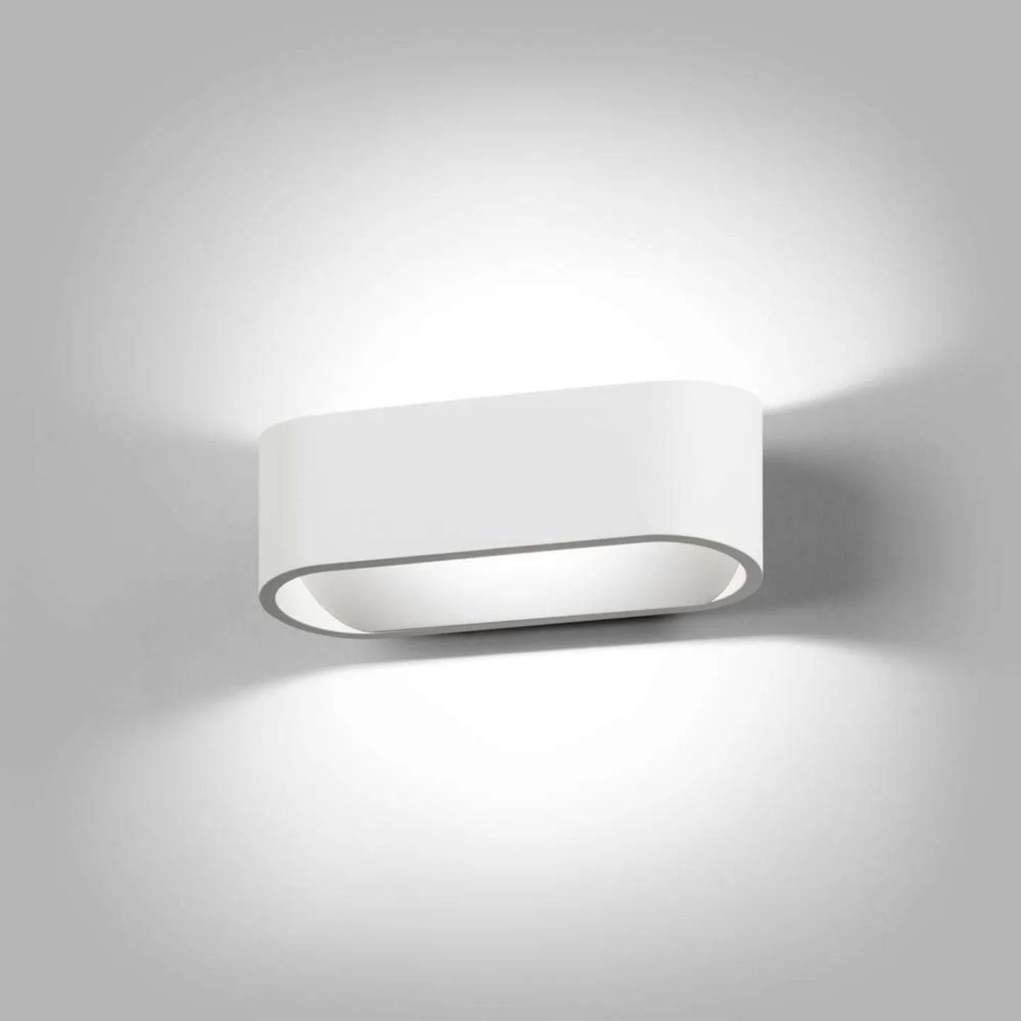 Aura W1 vägglampa, vit, 2 700 K/3 000 K – LIGHT-POINT - Vardagsrum - Aluminium