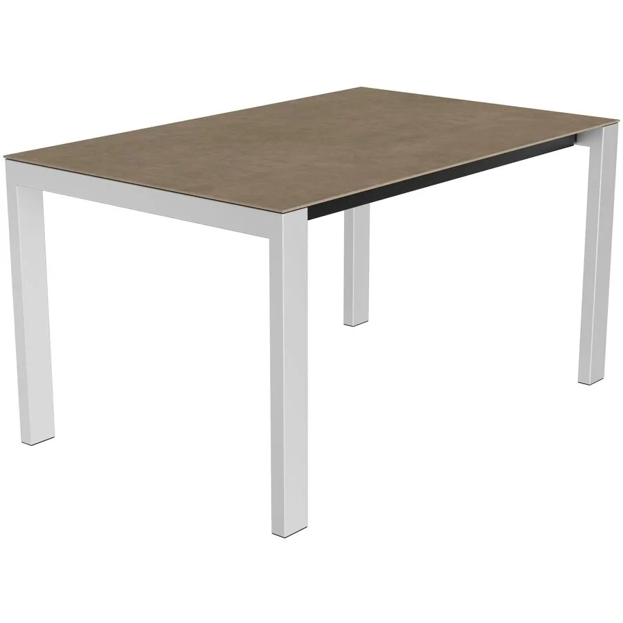 Gartentisch Panama Edelstahl gebürstet / Terra Keramik/Edelstahl B 140 T 90 cm - Möbel Konfigurator: Traummöbel individuell zusammenstellen