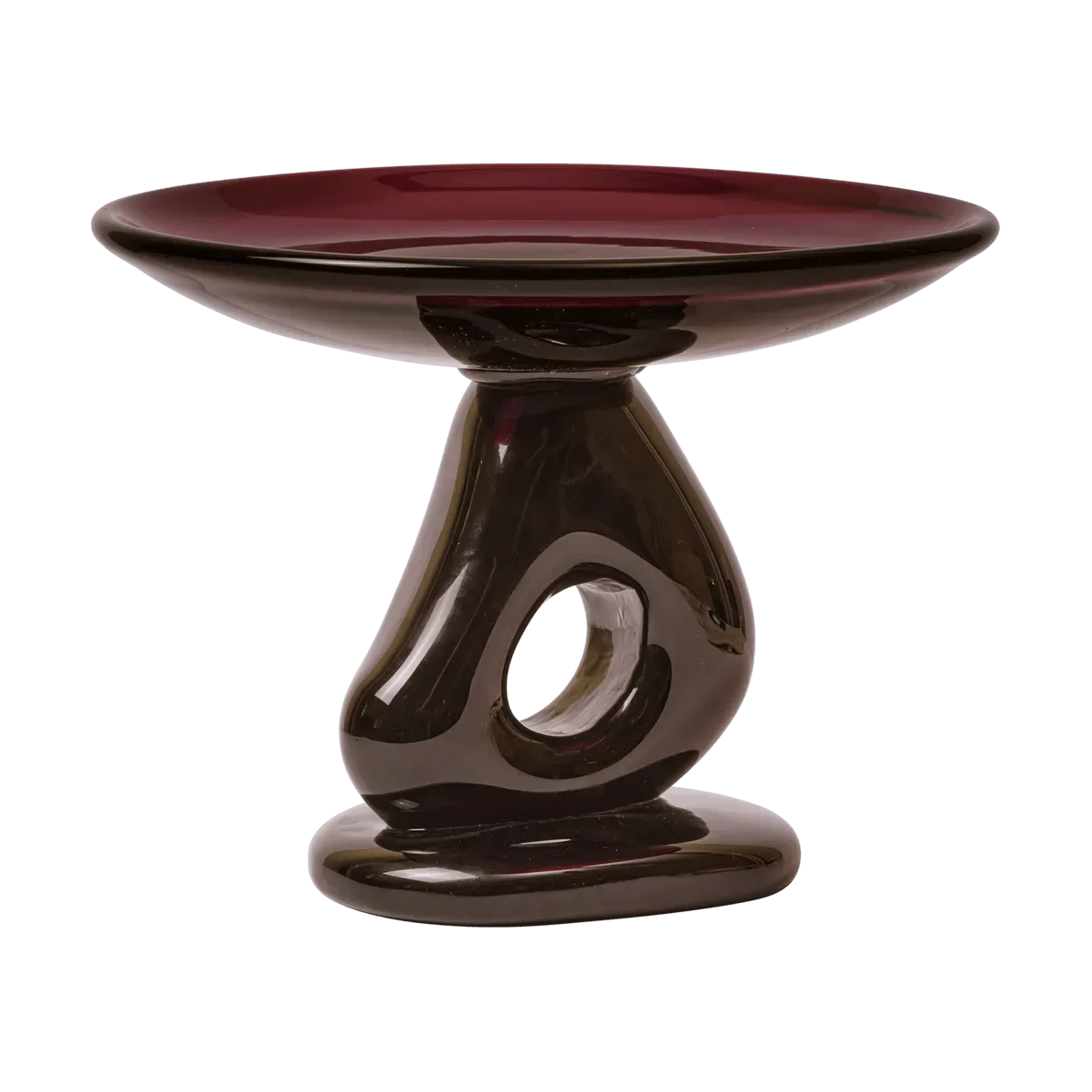 Ferm Living Damo Glass centerpiece Teller Ø30cm Dark grape