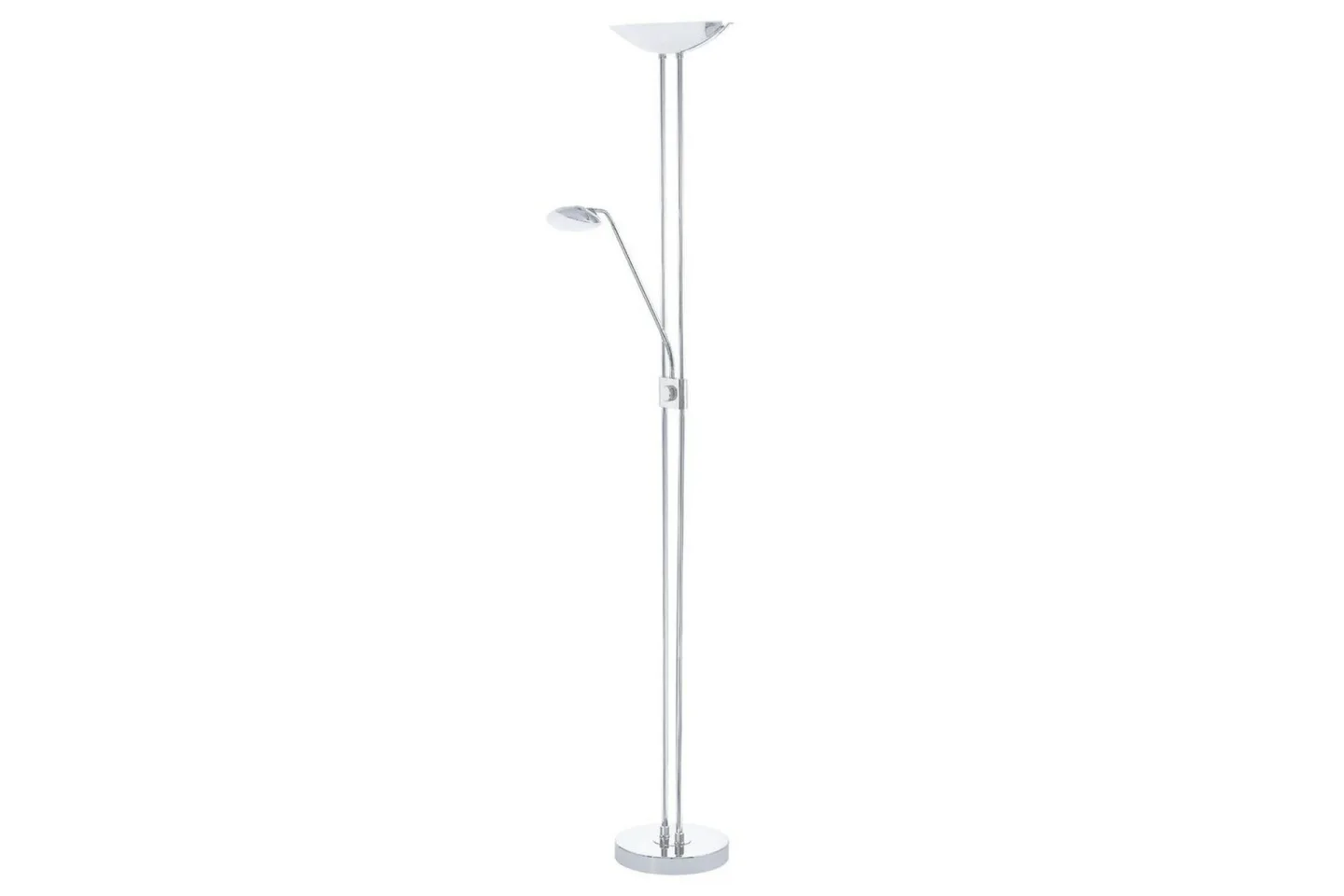 Golvlampa Eglo Baya Led Krom Vit, Satinerad - Vit/Krom