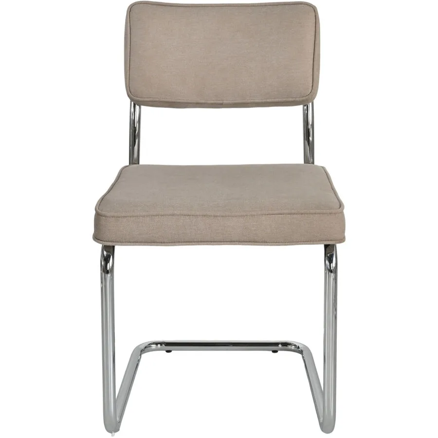 Freischwingerstuhl Santini braun / chrom 100% Polyester