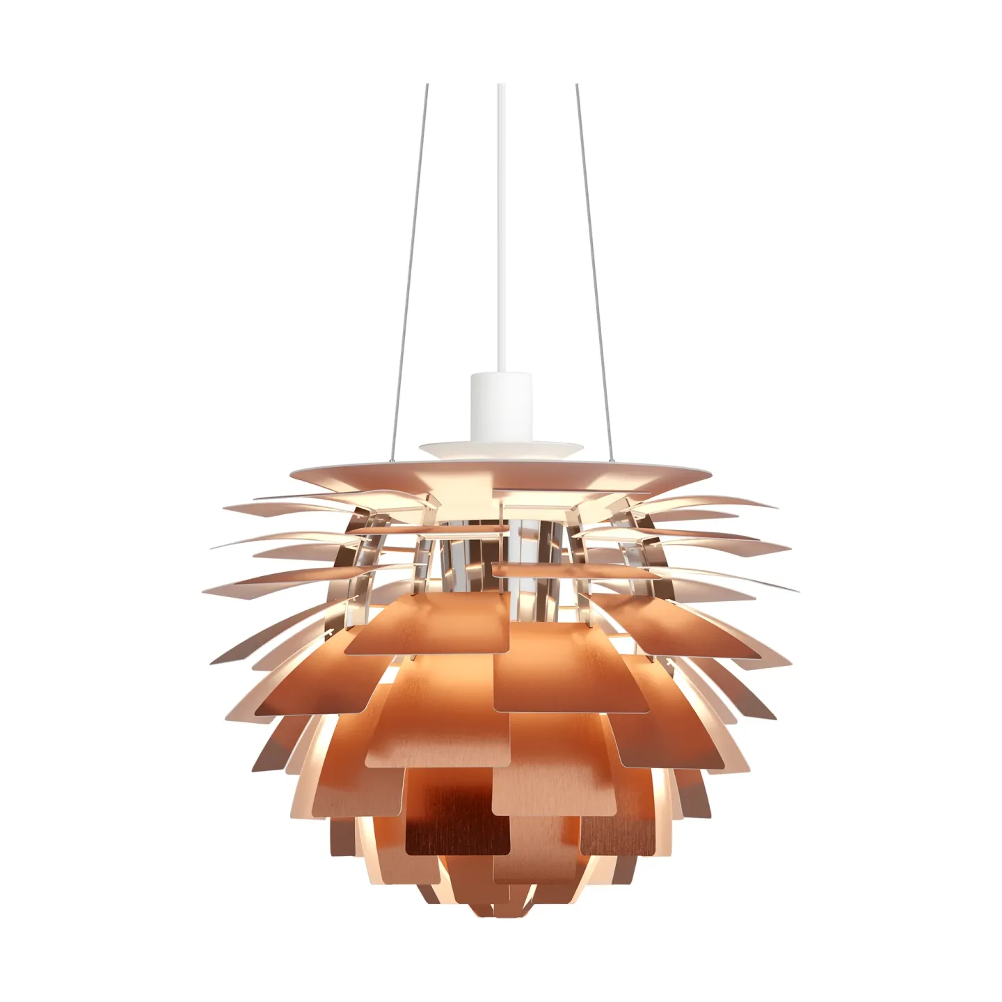 Louis Poulsen PH Artichoke Pendelleuchte LED Kupfer, Ø48 cm