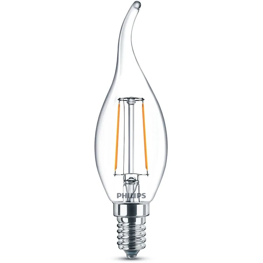 Leuchtmittel Philips Glas E14 60 W - Farbe: Transparent - LED - Lichtfarbe: Extra warmweiss - LED Leuchtmittel