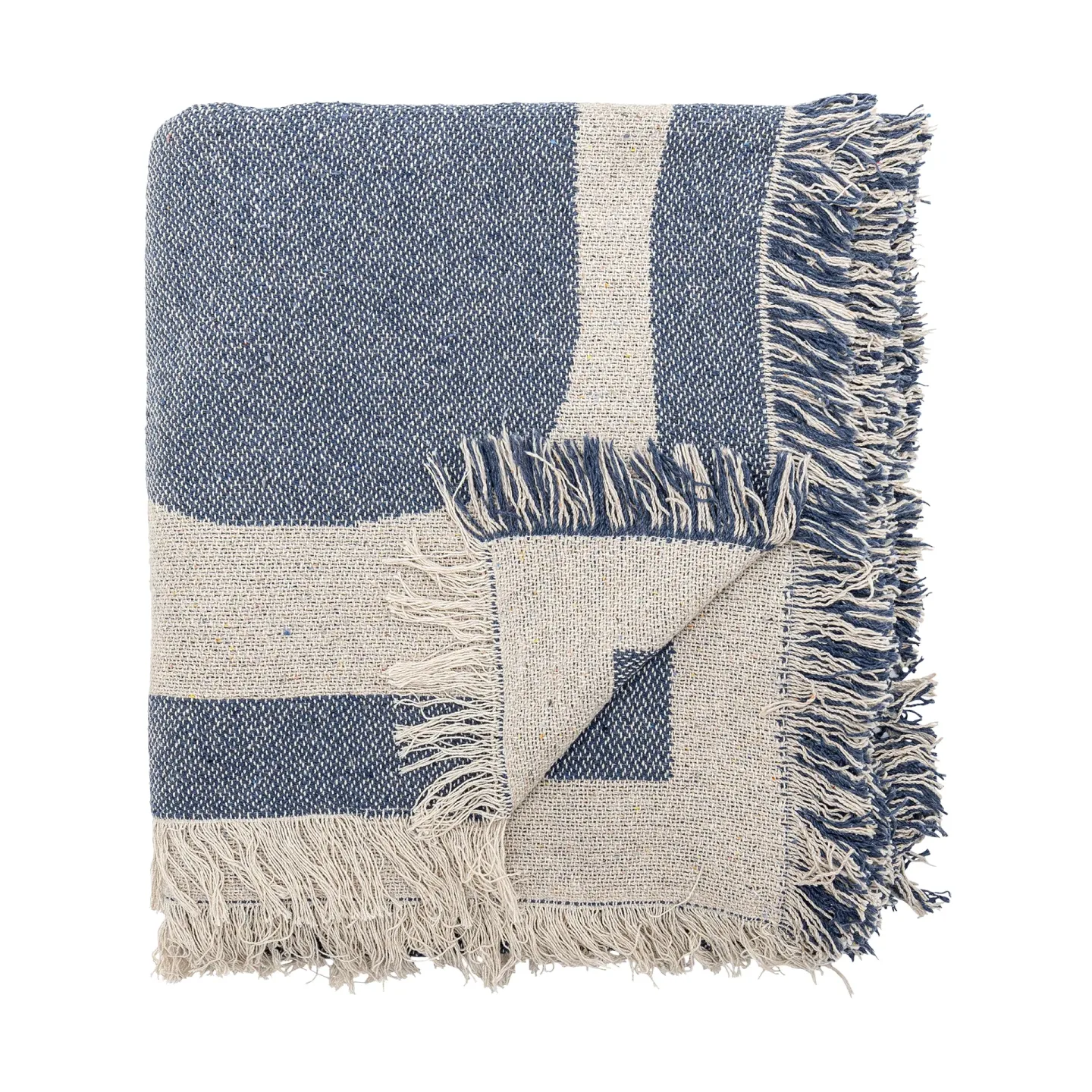 Bloomingville Ethan Plaid Baumwolle 160x130 cm Blau