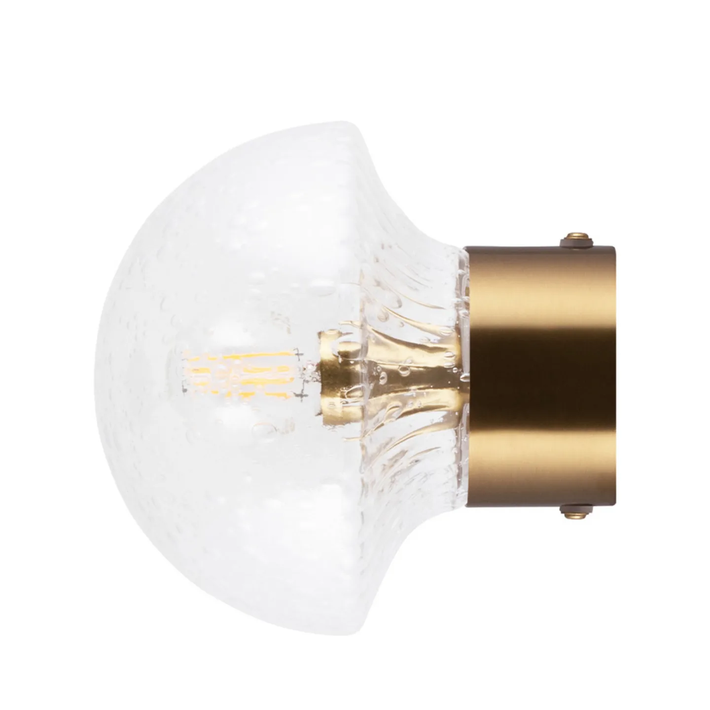 Fungo 16 taklampa, IP44, klar/mässing - Globen Lighting - Badrum - Glas