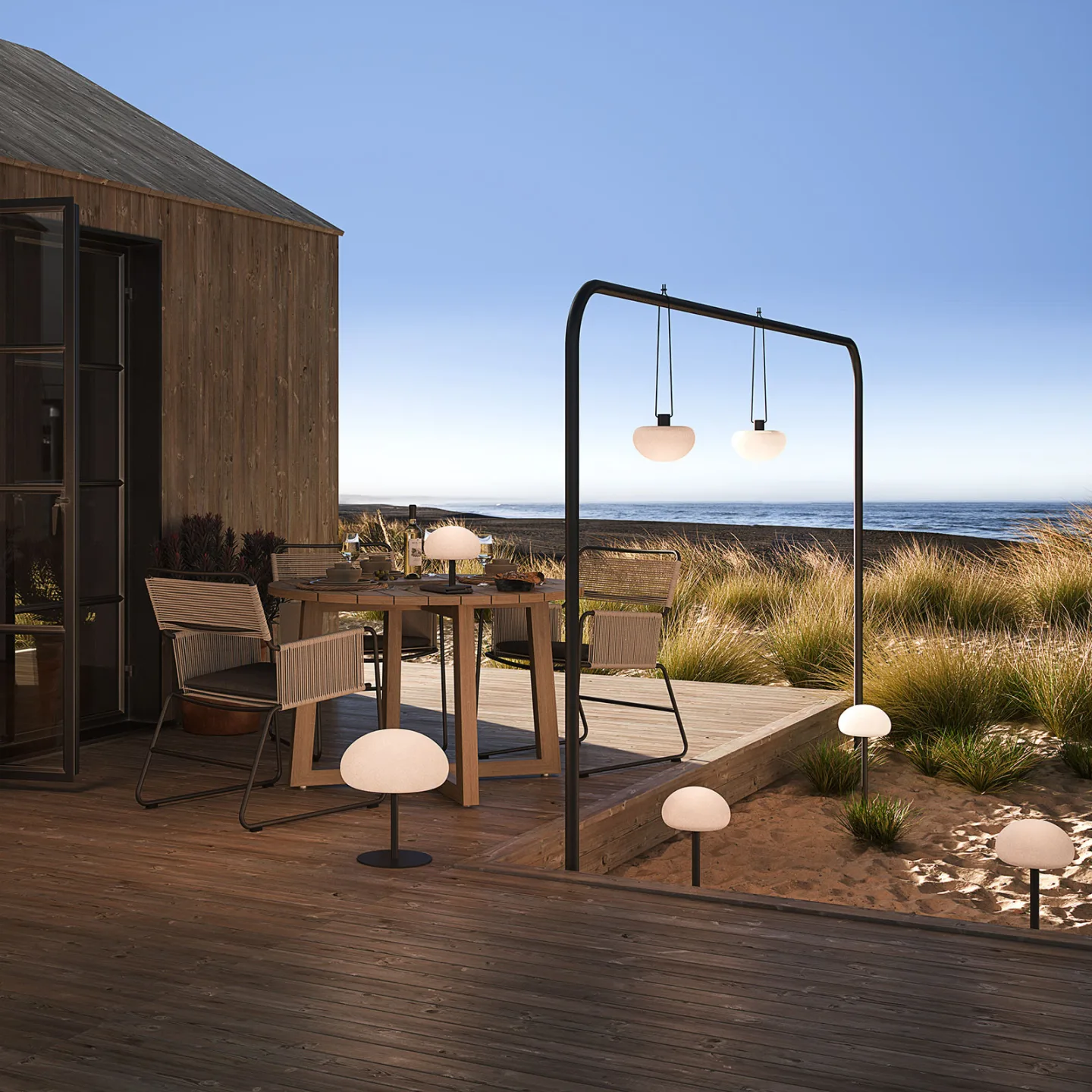 Sponge 34 Bordslampa Black/White - Nordlux Sponge table - Modern - Plast - Med lampskärm