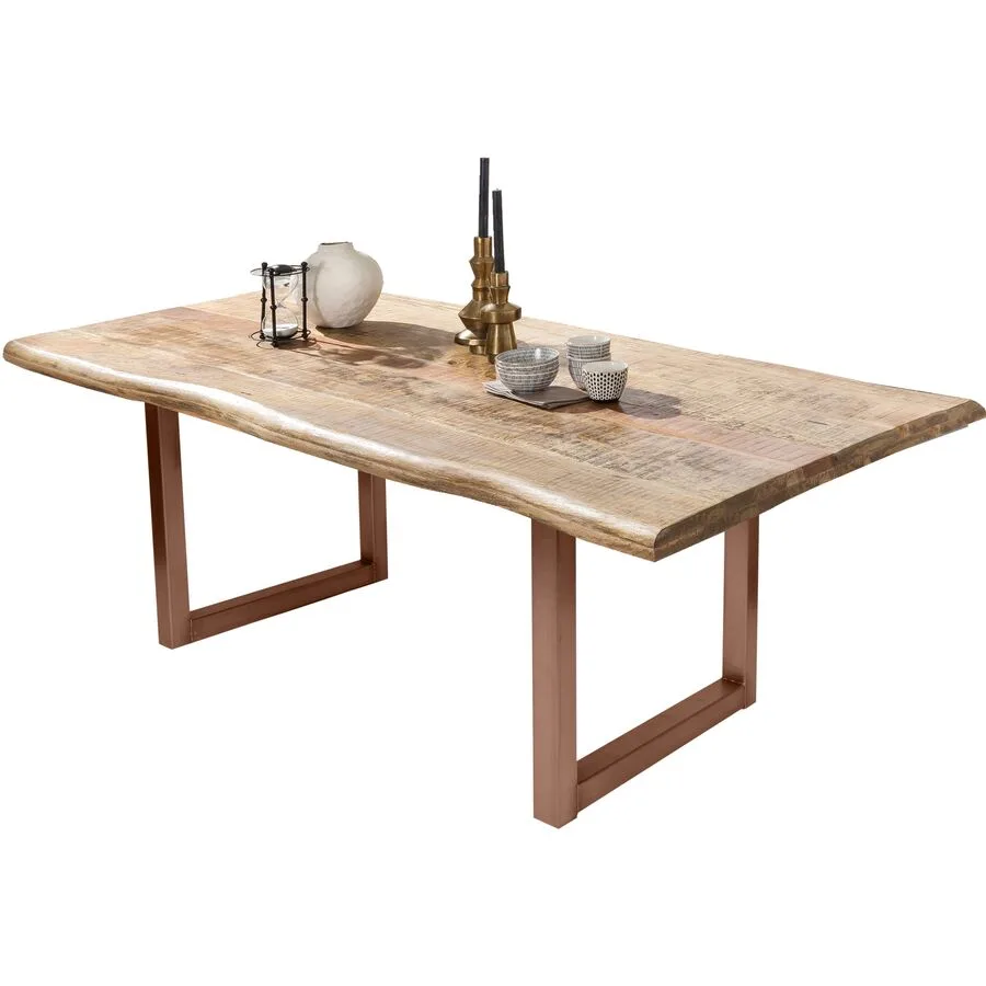 Esstisch Gordon Natur Mangoholz massiv Massivholz B 180 T 90 cm