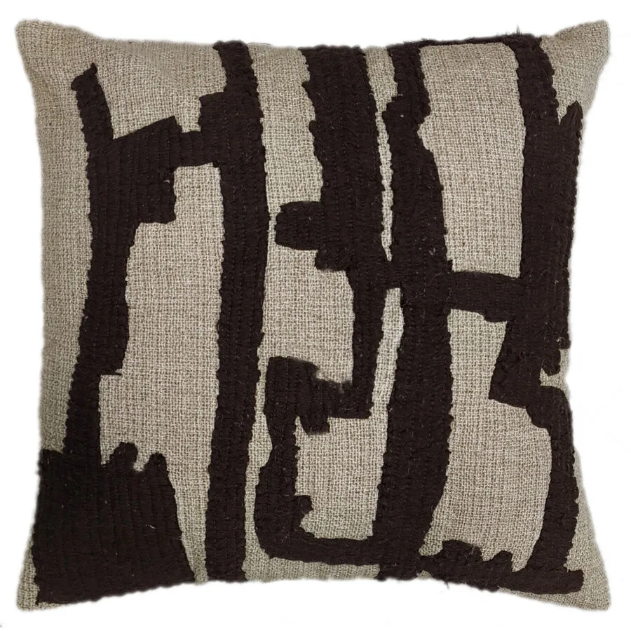 Zierkissen Bora braun/beige Polyester B 50 T 50 cm