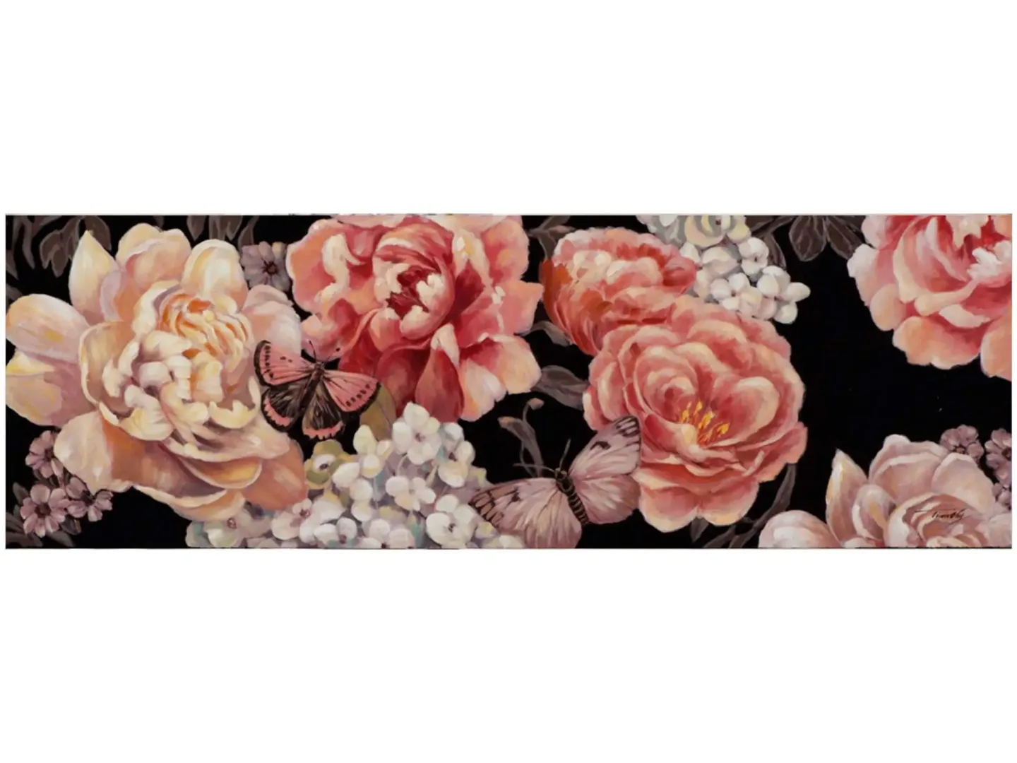 image LAND Bild Hübsche Rosa Blumen mit Hochglanz 3 Rosa | Schubiger Möbel