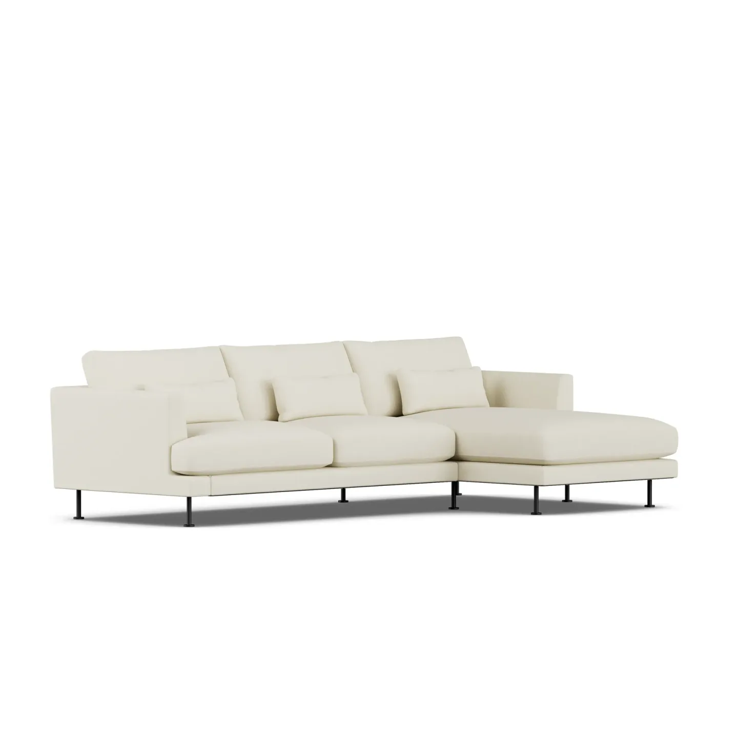 1898 Bredhult Sofa Oslo Nature 1540-Schwarzer Stahl, 2,5-sitzig C1
