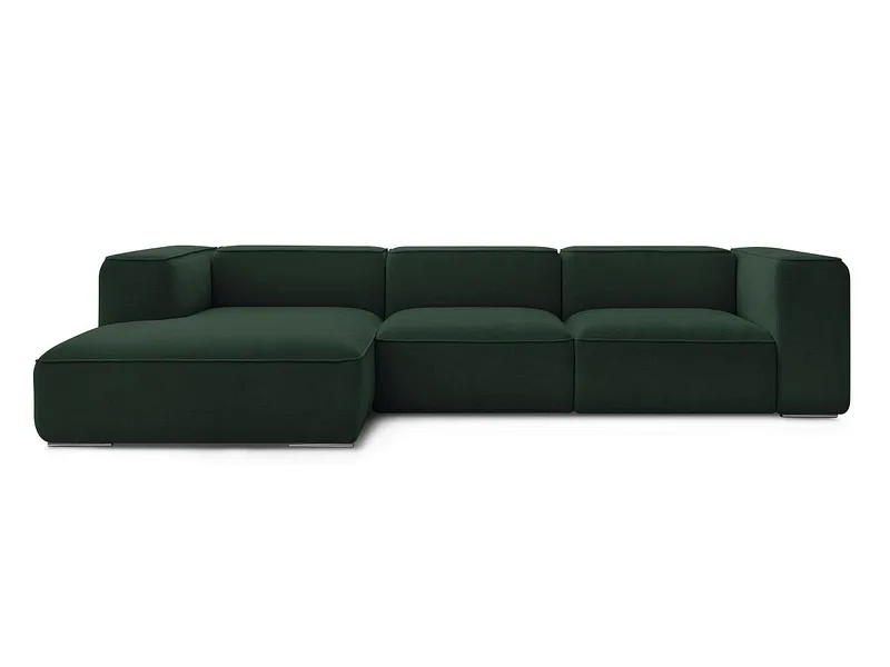 Ecksofa BOBOCHIC ZEPHYR Stoff mit Textur grün