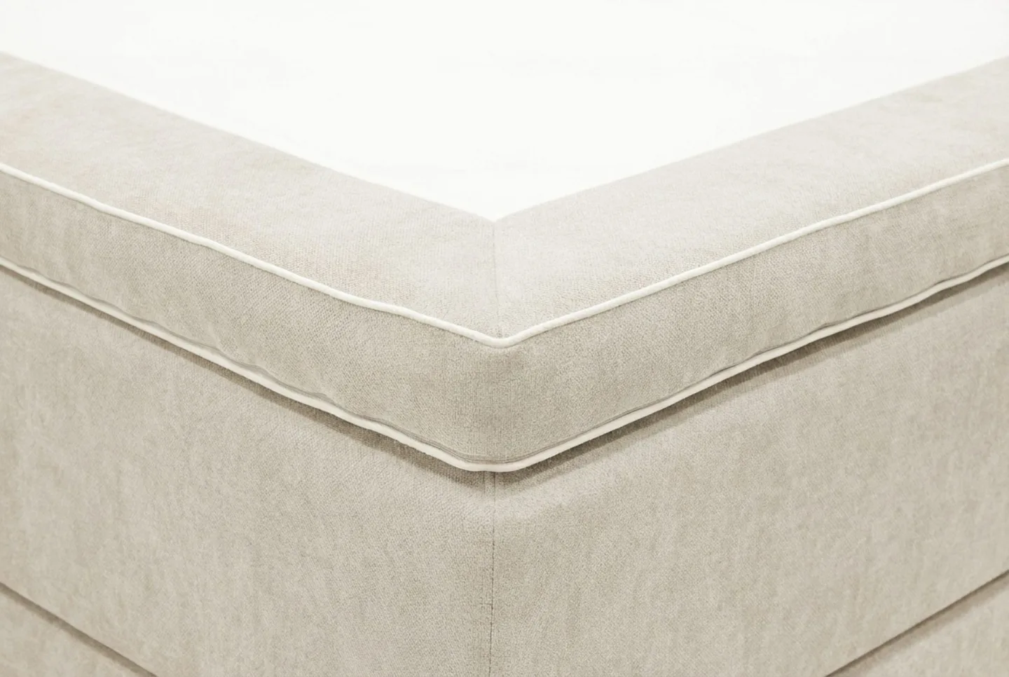 HVILA Premium Kontinentalsäng 180x200 cm - Beige Tyg