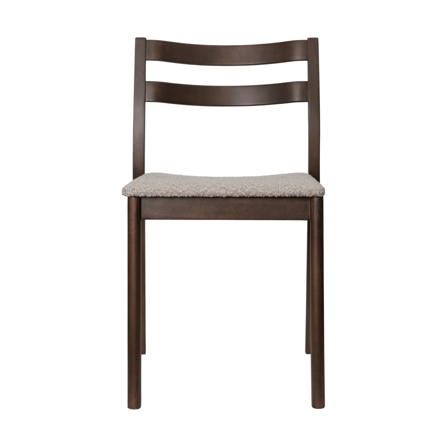 Ferm Living Boda Stuhl Gepolsterter Sitz rugged Bouclé, dunkel gebeizte Eiche-natural