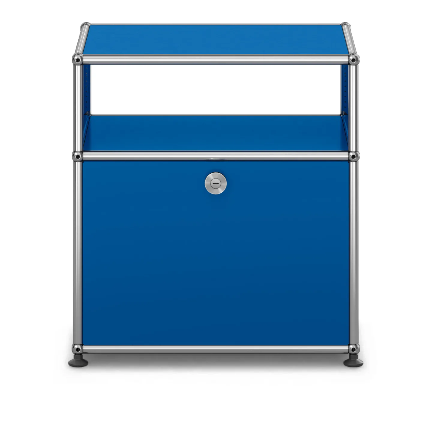 USM - USM Haller Bedside Table M55 Gentian Blue - Sängbord - Fritz Haller & Paul Schärer - Blå - Metall