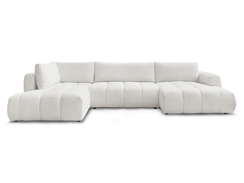 Wohnlandschaft BOBOCHIC FUJI Boucle-Stoff weiss