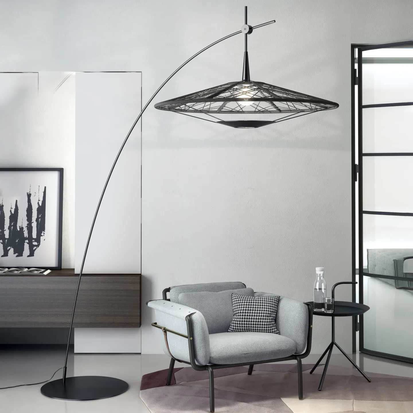 Carpa Golvlampa Black - Forestier - Sovrum - Design - Tyg / textil - Med en ljuskälla