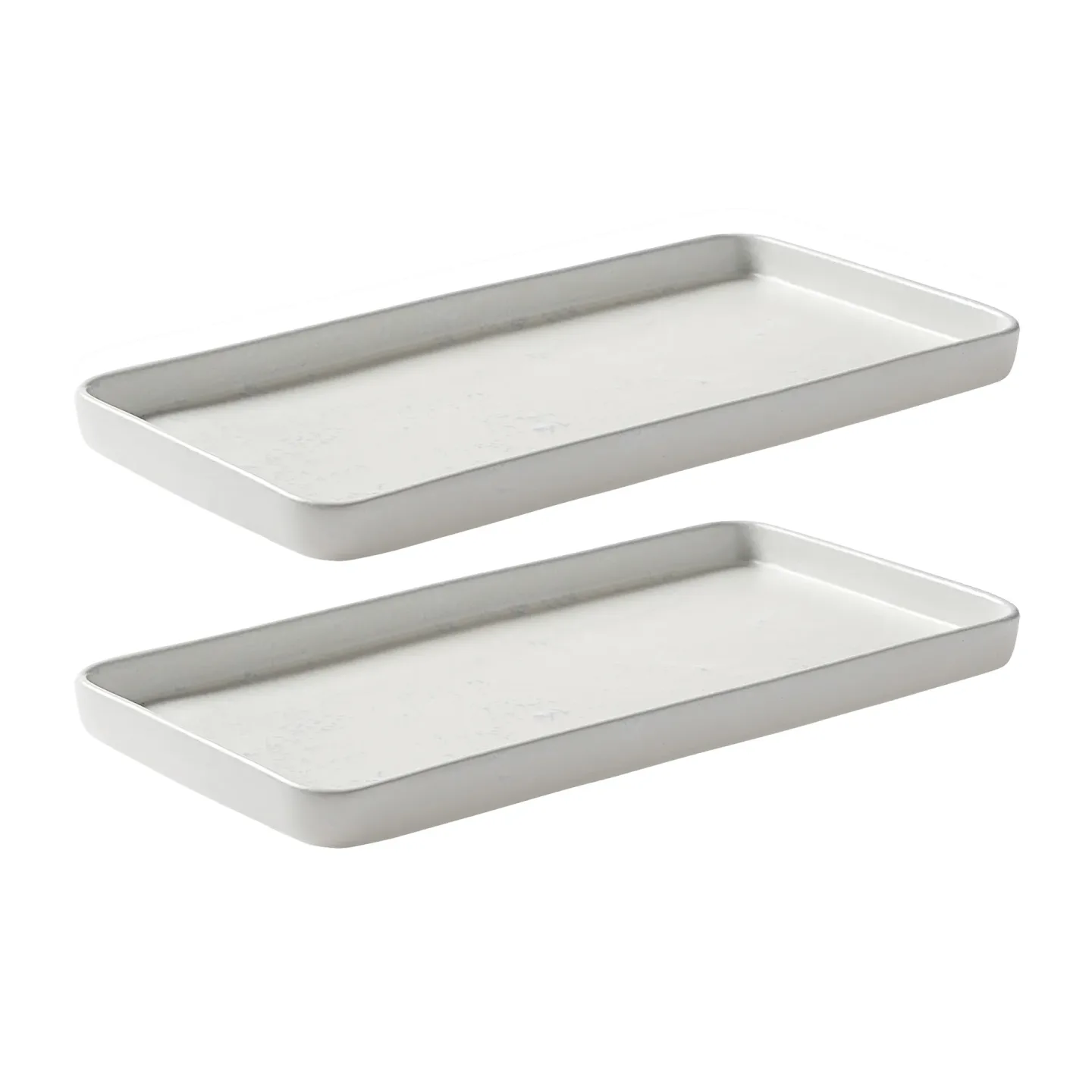 Aida Raw Teller 18 x 34cm 2er Pack Arctic white