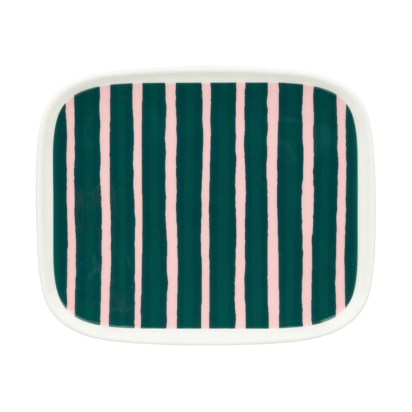 Marimekko Oiva Piccolo Teller 12x15 cm Green-pink