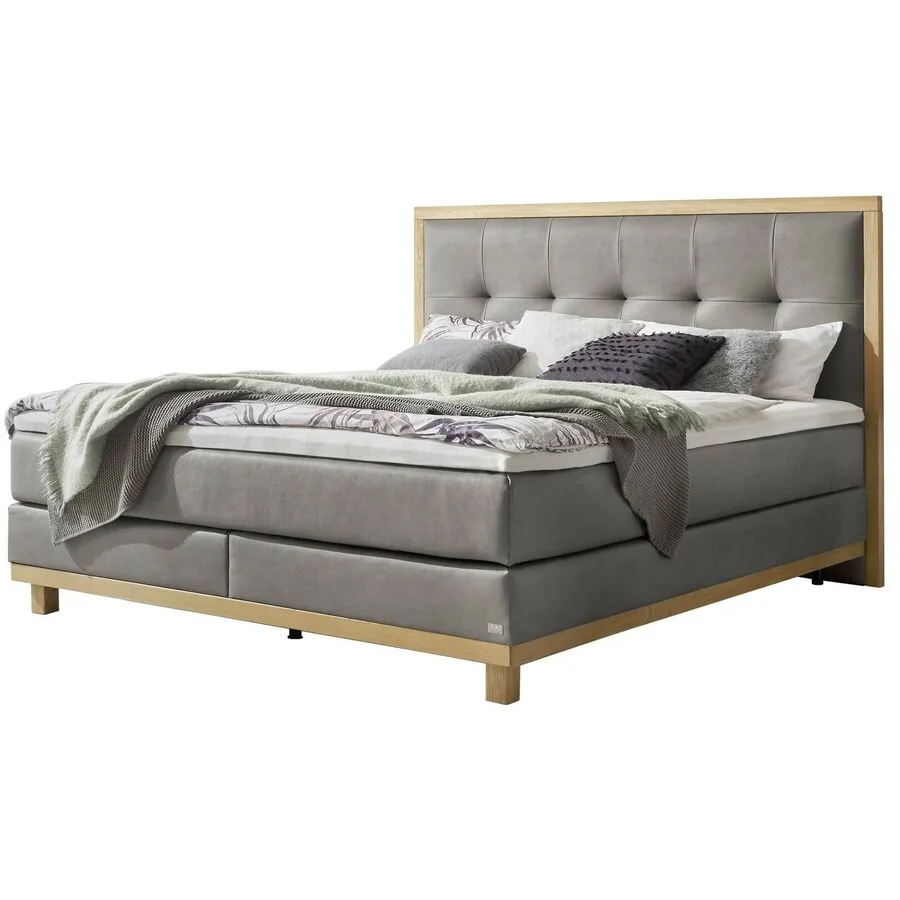 Hasena Boxspringbett Cecilia stahl Stoff 180 x 200 cm