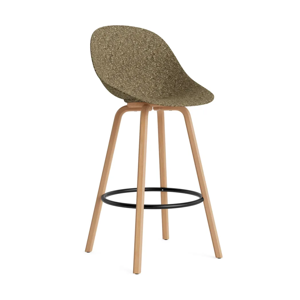 Normann Copenhagen Mat Bar Chair Barhocker 75 cm Seaweed-beech-black steel