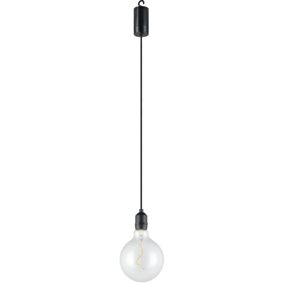 Eglo Pendellampe Vignanello Schwarz Kunststoff 19.5 cm - LED - Lichtfarbe: Extra warmweiss - LED Energiesparlampen