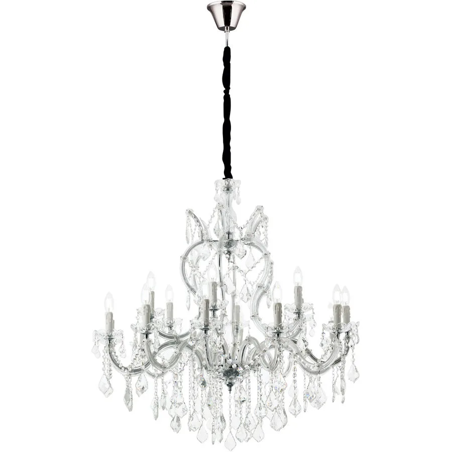 Briamond Pendellampe Theresa Silber Stahl/Kristall 98 cm 100 cm - Material: Stahl/ K9 Kristall