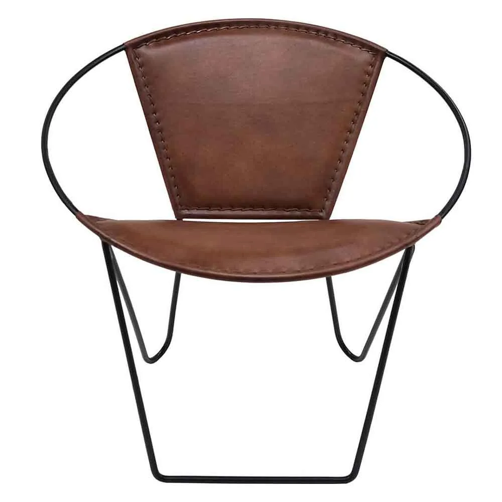 Loungefåtölj Dulton i läder Trademark Living