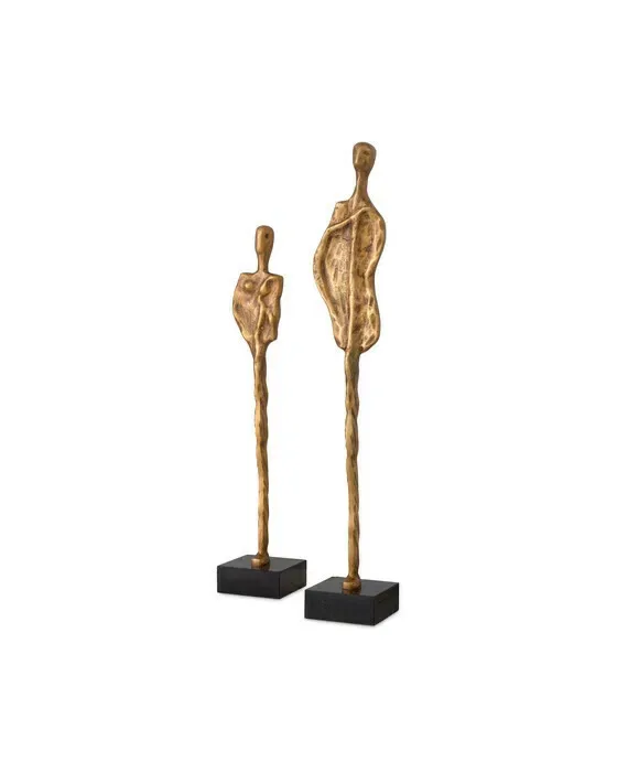 Dual Decoration Antique Brass Set of 2