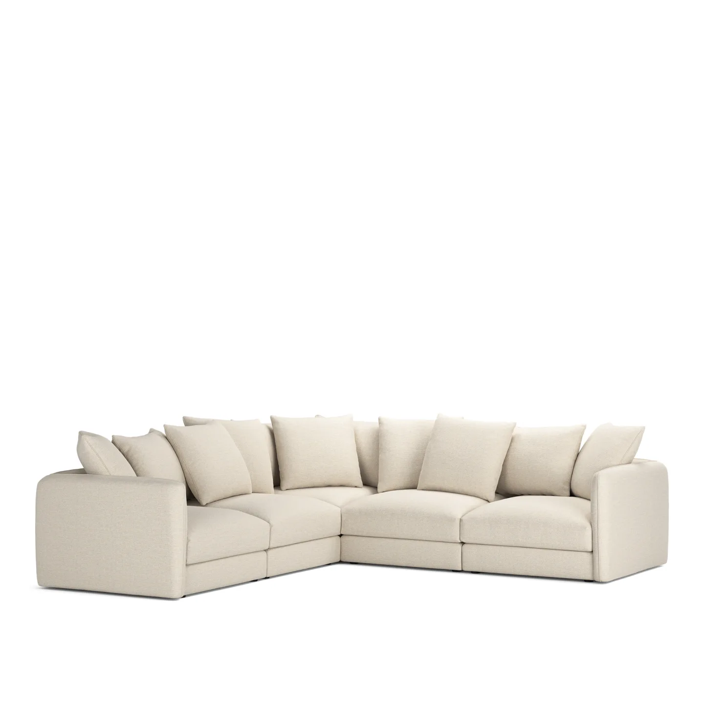 NOGA - Pavarotti 5-Seater Corner, Removable Cover, Cushion Variant 01, Lario 38 - Soffor - Beige