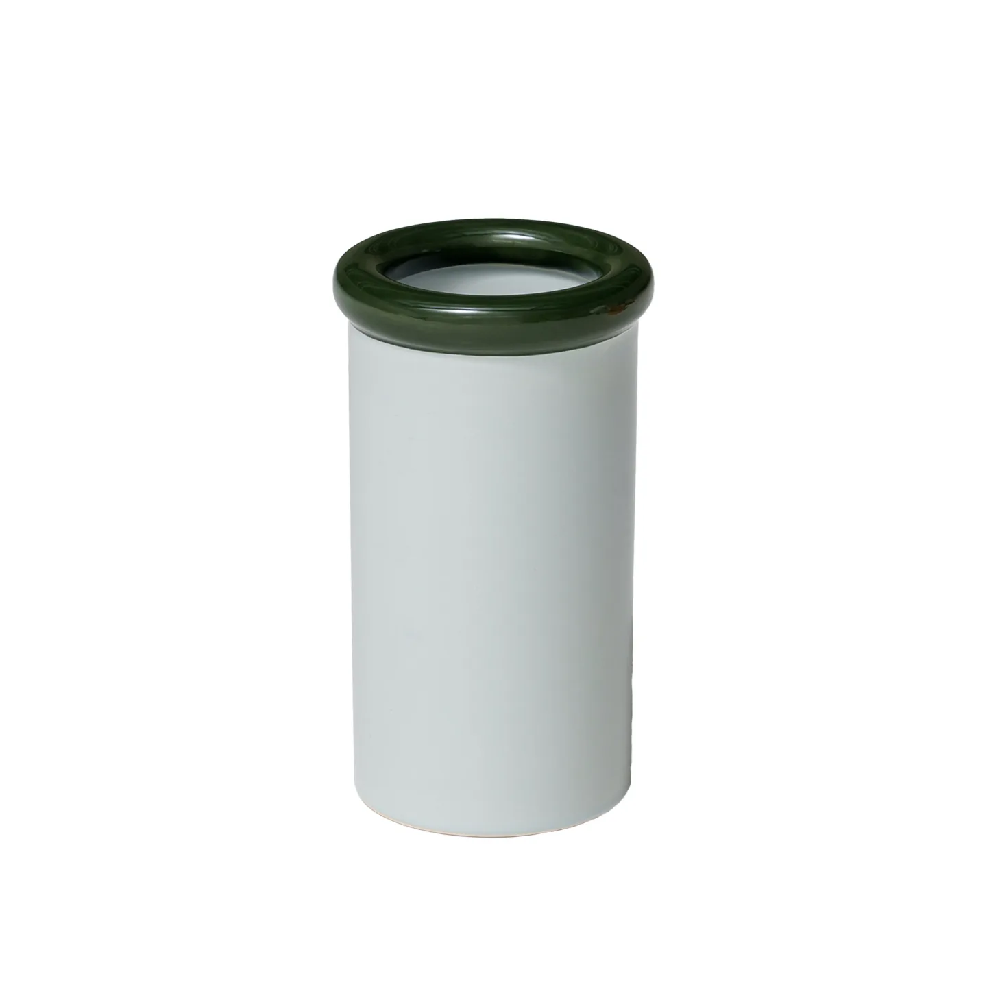 NINE - ROD Vase ceramic H215 x Ø123 Dark green/Light blue - Vaser - Julien Renault - Grön,Blå - Glas