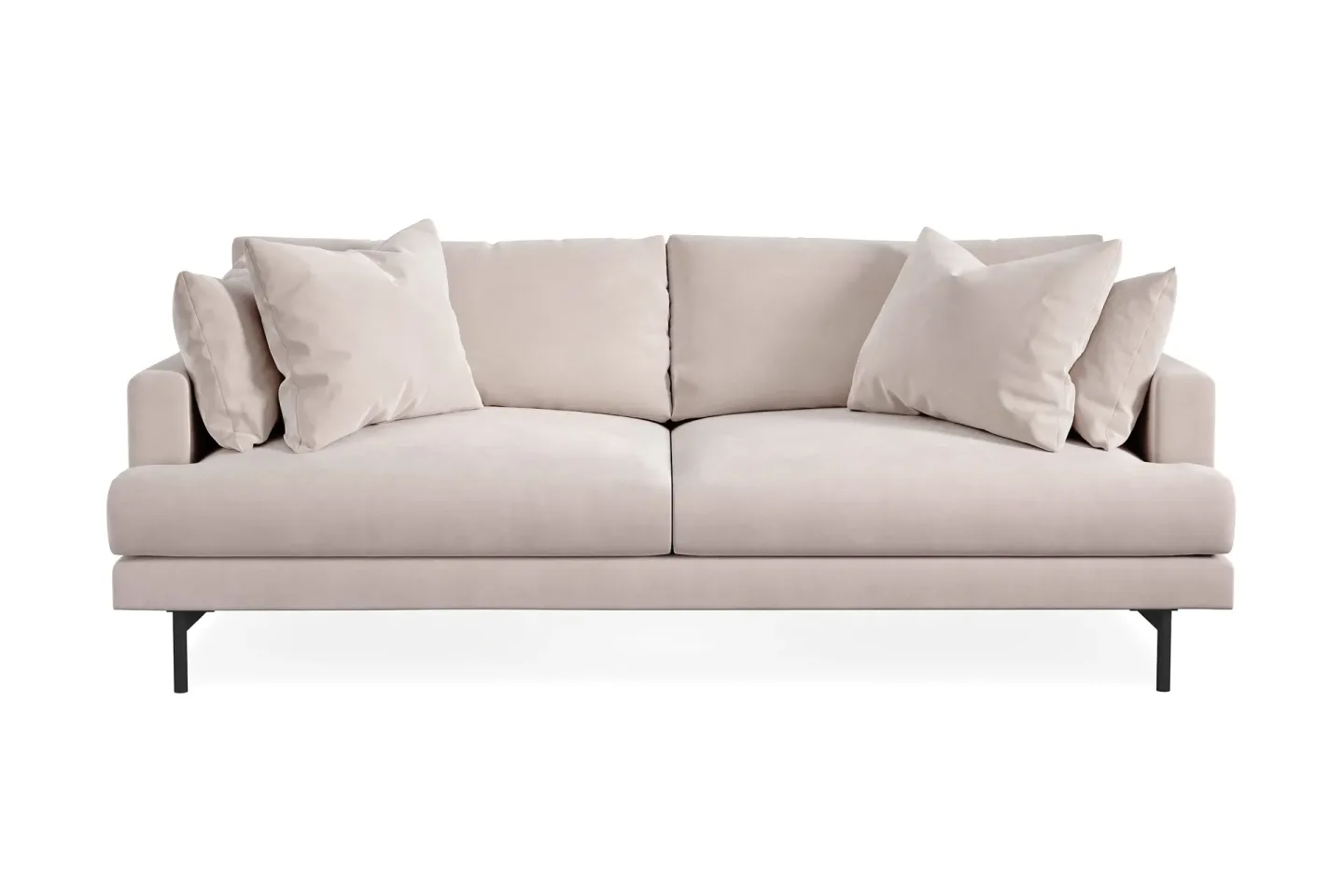 Menard 4-sits Djup Sammetssoffa - Beige