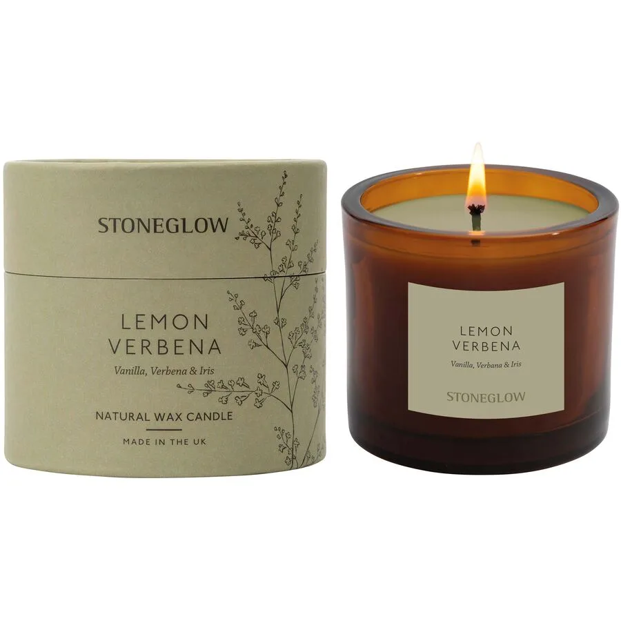 Stoneglow Duftkerze Braun Wachs/Glas 8 cm - Material: Glas/Wachs