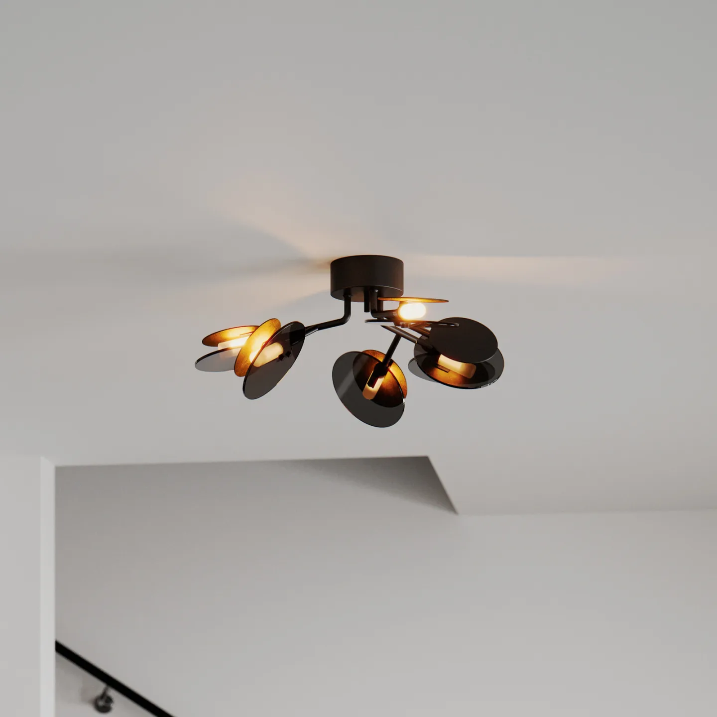 Turno Plafond Black/Gold - By Rydéns - Vardagsrum - Design - Metall