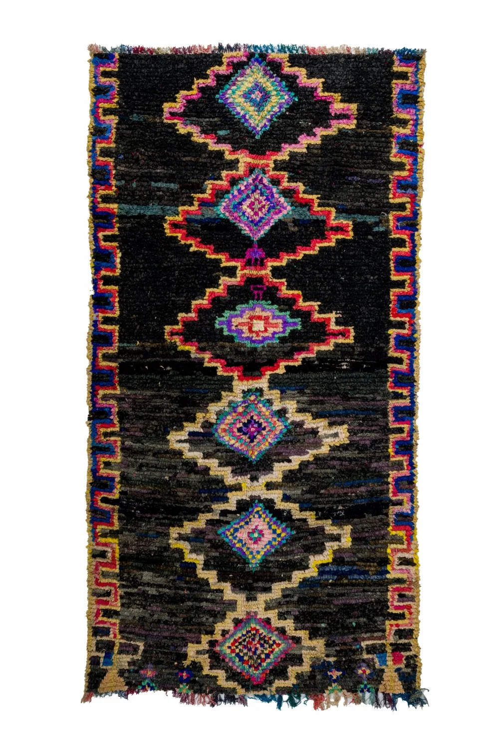 Marokkansk Boucherouite-teppe 275 x 145 cm (Størrelse: 275 x 145 cm)